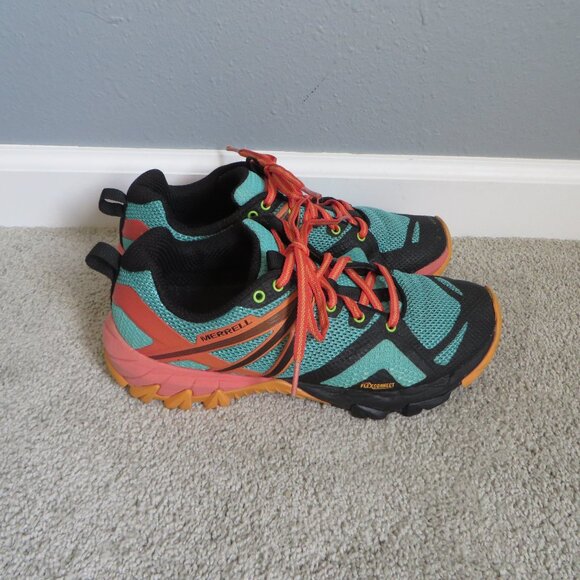 Merrell mqm flex womens hiking shoes size 8 blue/pink/orange mulitcolor #J12336 - Picture 2 of 10